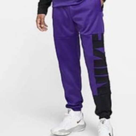 nike therma-Fit Mens court purple basketball pants - Picture 3 of 3